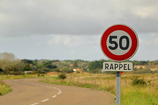 istock Traffic sign prohibited from exceeding 50 km/h 498686270