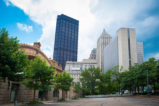 View of Downtown Pittsburgh in the Summer.