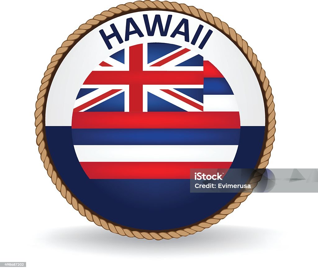 Hava Seal - Vetor de Bandeira Estatal do Havai royalty-free