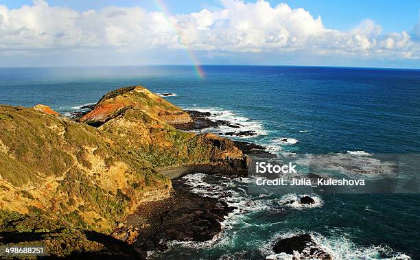 Rainbow On An Ocean Stock Photo - Download Image Now - Coastline, Cape Schanck, Antarctic Ocean