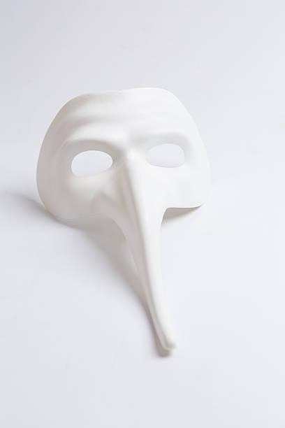 istock white venetian mask on a white background 498688348