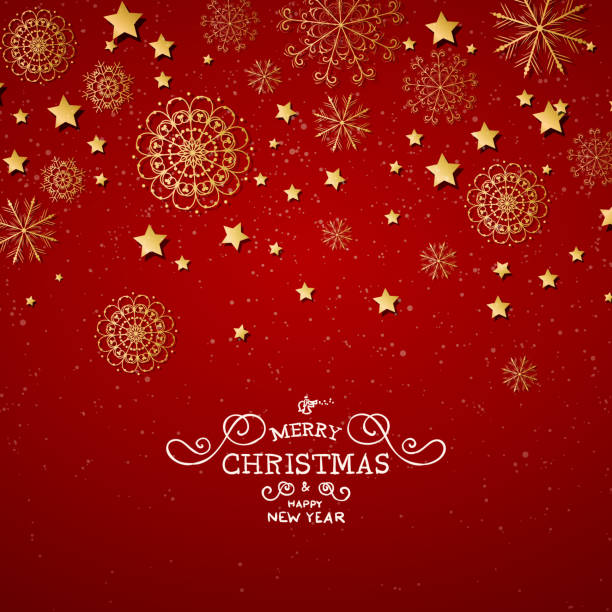 istock Vector Christmas Background with Golden Snowflakes and Stars 498688416