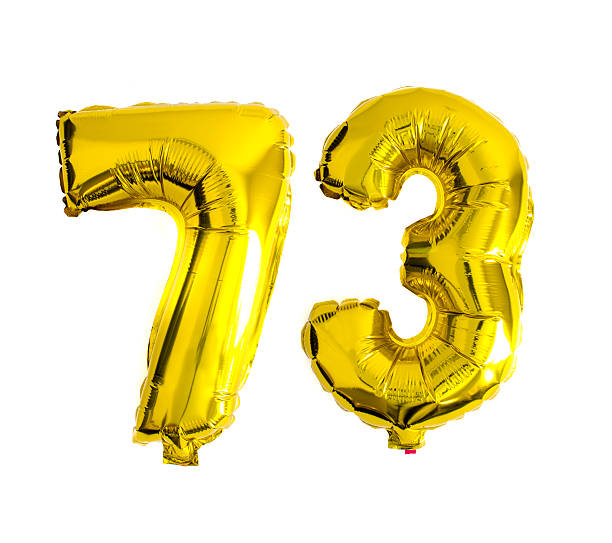 istock Number 73 written with helium foil balloons 498688422