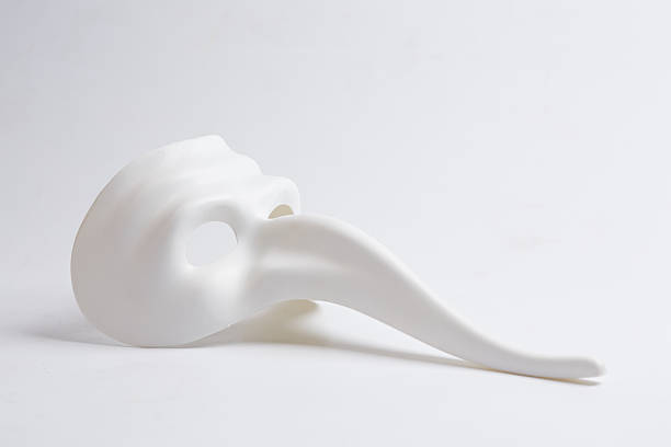 istock white venetian mask on a white background 498688480
