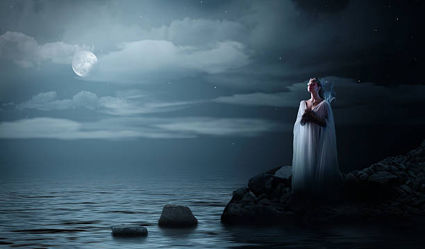 istock Elven girl on sea coast 498689804