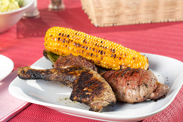 istock detail grilled meat on table 498692810