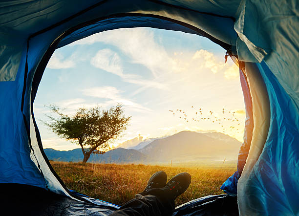istock enjoy sunset in my tent 498693914