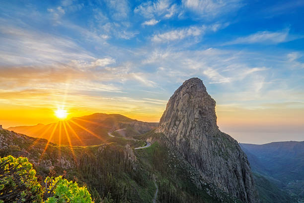 istock Roque Argando at sunrise - La Gomera island, Spain 498695140
