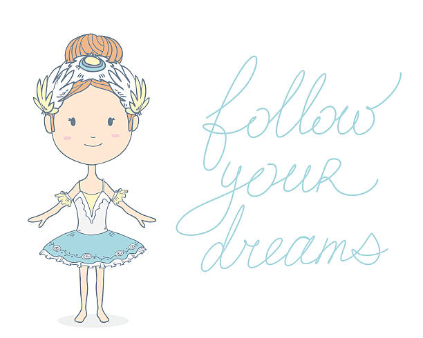 ilustrações, clipart, desenhos animados e ícones de feliz pouco ballerina - ballet little girls child fairy