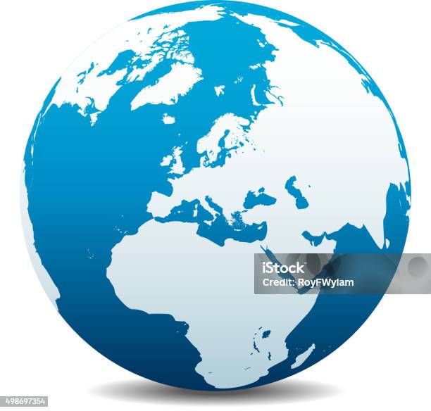 Europa Globalen Welt Stock Vektor Art und mehr Bilder von Globus - Globus, Planet, Planet Erde