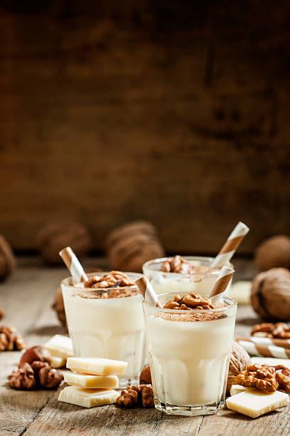 istock Dessert of white chocolate and walnuts 498697396