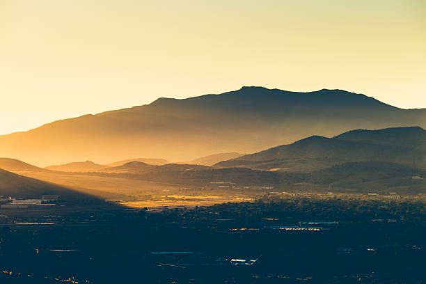 Nature Background - Morning Sunlight On Hills & Mountains