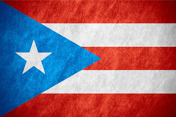 flag of Puerto Rico stock photo