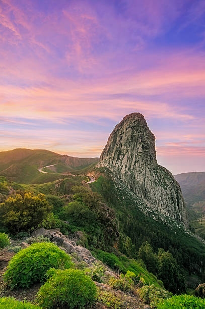 istock Roque Argando at sunrise - La Gomera island, Spain 498698830