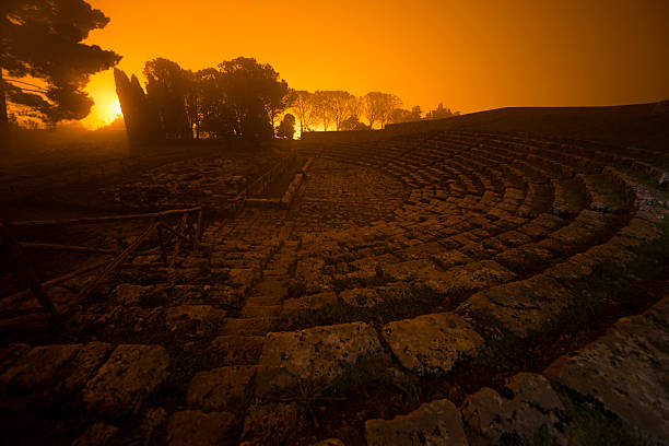 Roman Amphitheatre Pula Arena in Croatia Illuminated In The Night