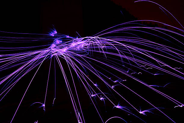 istock Purple Paint lighting : glow Painted by fire in night 498701935