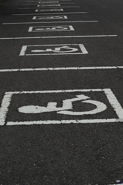 istock Symbolize disabled parking on the street. 498702377