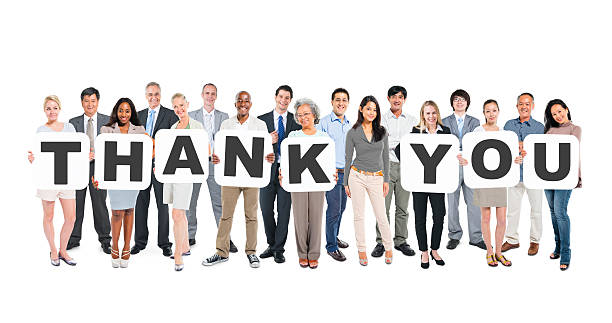 istock Diverse Business People Holding Word Thank You 498705003