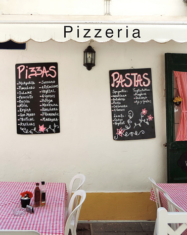 Pizzeria in a spanish village
