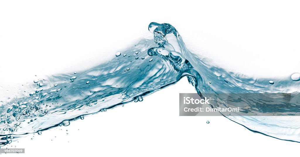 Eau splash isolé sur blanc - Photo de Abstrait libre de droits