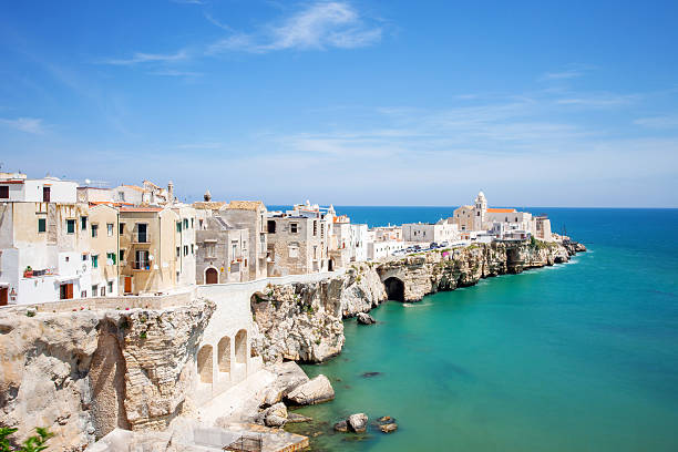 Italian village, Southern Italy Italian Village of Vieste, Southern Italy puglia photos stock pictures, royalty-free photos & images