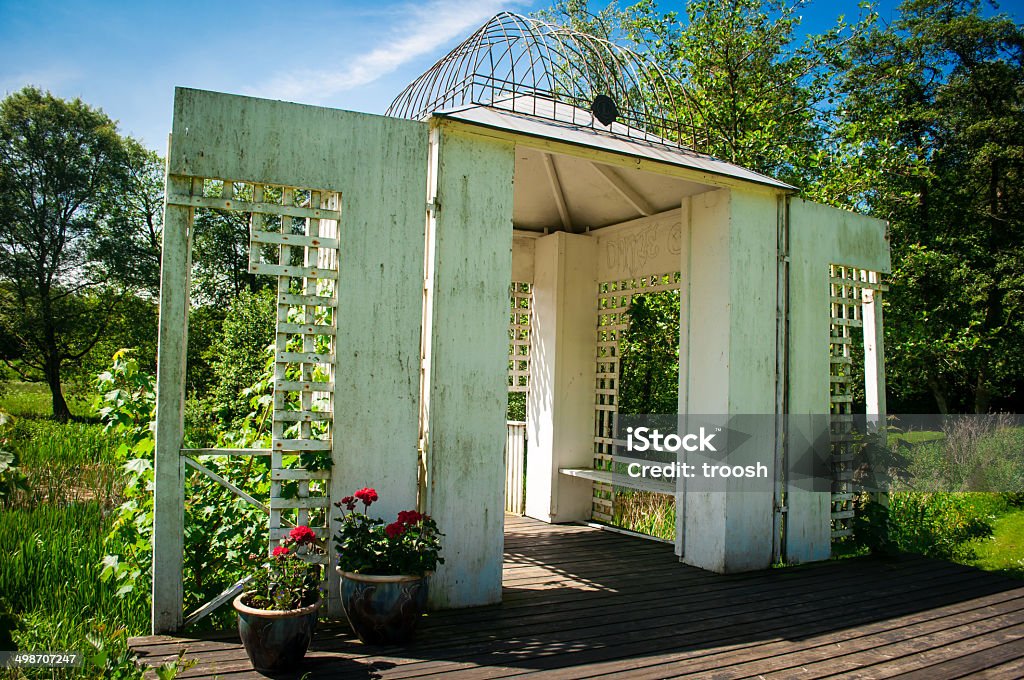 Porch in the park Agricultural Field Stock Photo