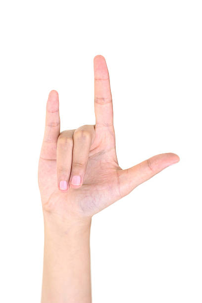 istock Woman right hand showing the three fingers isolated. 498707549