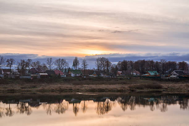 istock Sunset with beautiful sky over the old houses. 498707944