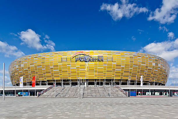 フットボールスタジアムのあるグダニスク、euro 2012 - the football association ストックフォトと画像