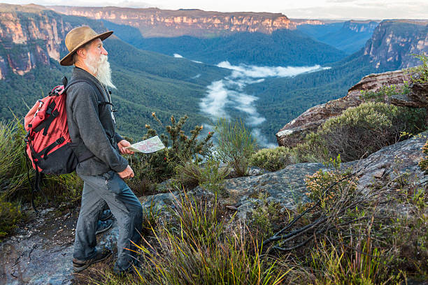 istock Senior Man Bushwalker in Spectacular Landscape 498708278