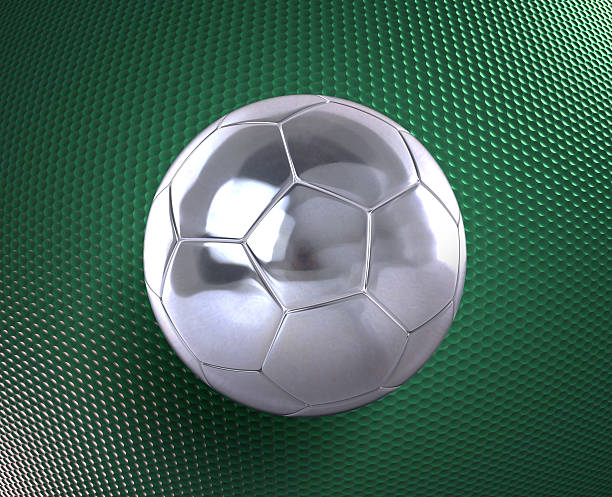 istock shiny football (soccer ball) on the reflective background 3d illustration 498708783