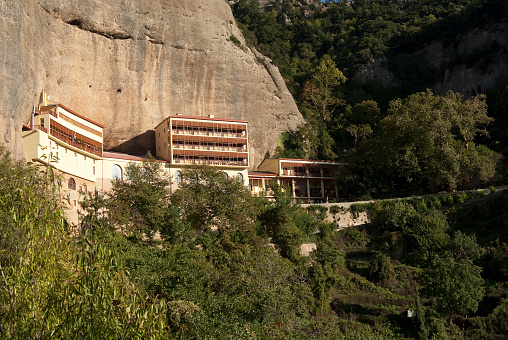 Kalavryta, Greece - October 28, 2015: Mega Spilaio; one of the most historical monasteries of Greece in Kalavryta.