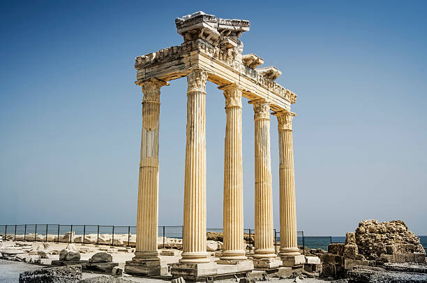 Apollon Temple Ruins Antalya,Turkey Apollon Temple Ruins Antalya,Turkey temple of apollo antalya province stock pictures, royalty-free photos & images