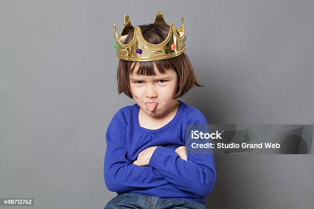 Playful Preschooler With Cheeky Attitude And Mollycoddled Kid Crown Stock Photo - Download Image Now