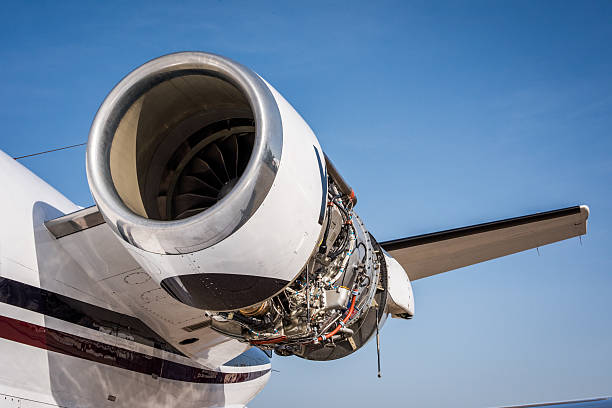 istock Jet motor of private airplane 498712790