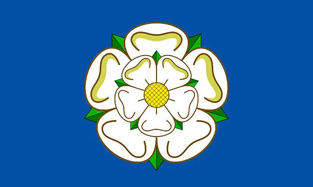 The White Rose flag of Yorkshire, England