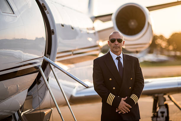 istock Pilot of private jet airplane 498714050