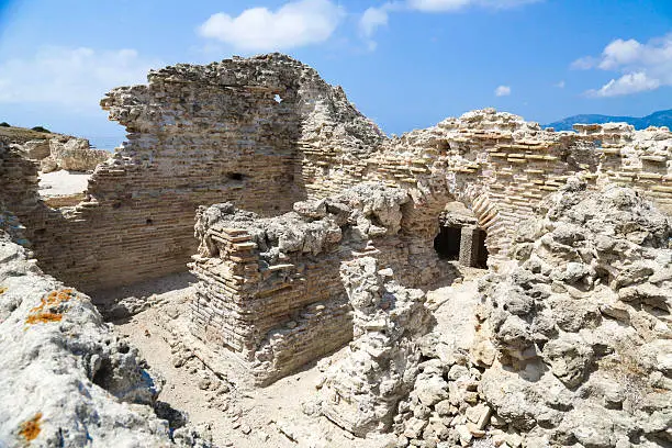 Ancient Roman Ruins of Nora, near Pula in Sardinia