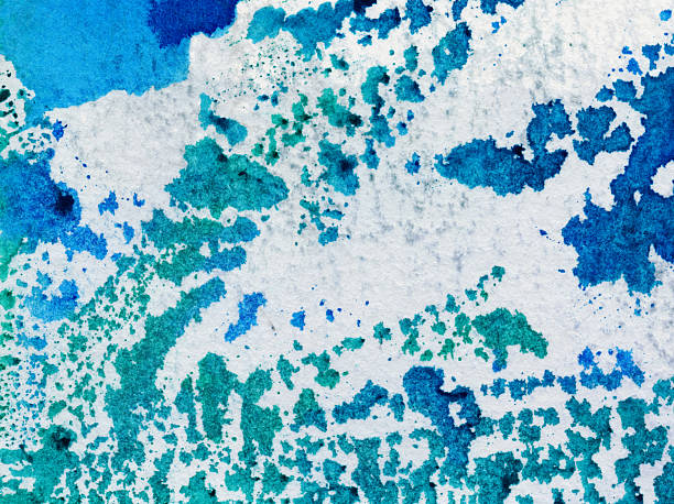 istock Brush strokes and drips hand painted on paper 498719170