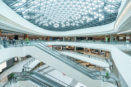 interior of modern shopping mall