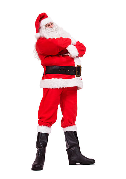istock Santa Claus stands with his arms crossed 498722764