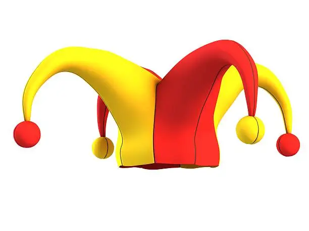 jester hat isolated on white