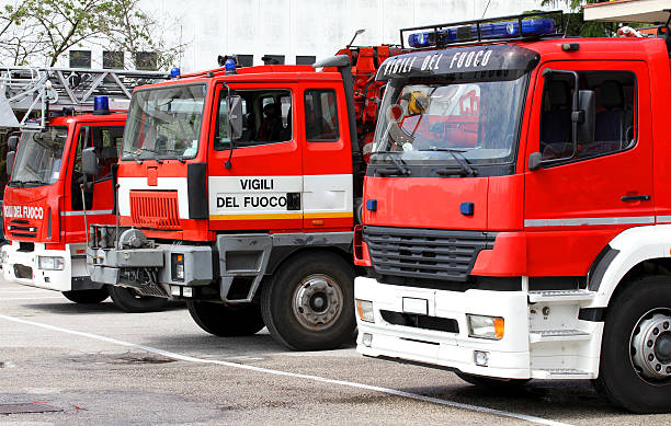 istock three trucks of Italian firefighters ready for every emergency i 498734085