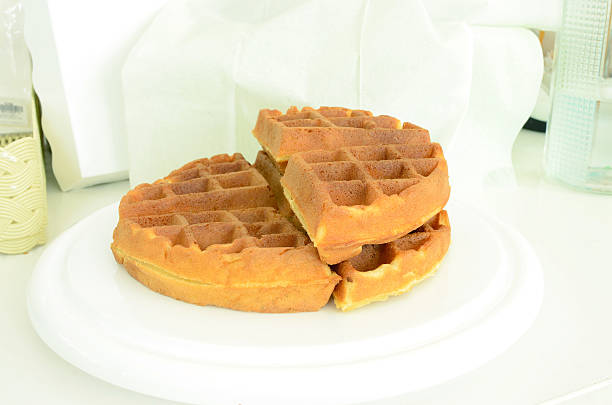 istock Tradition waffle in white plate on the table 498734977