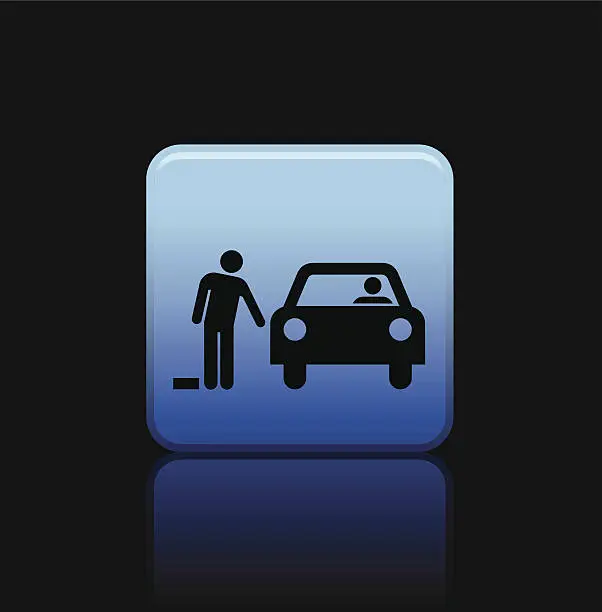 Vector illustration of taxi button icon