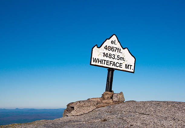 Whiteface Mountain Summit, New York State Near Lake Placid, USA whiteface mountain stock pictures, royalty-free photos & images