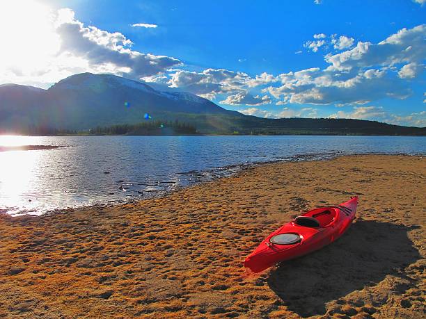 Afternoon Kayaking Calling it a day after some kayaking on gorgeous Lake Dillon- Frisco, CO frisco texas stock pictures, royalty-free photos & images