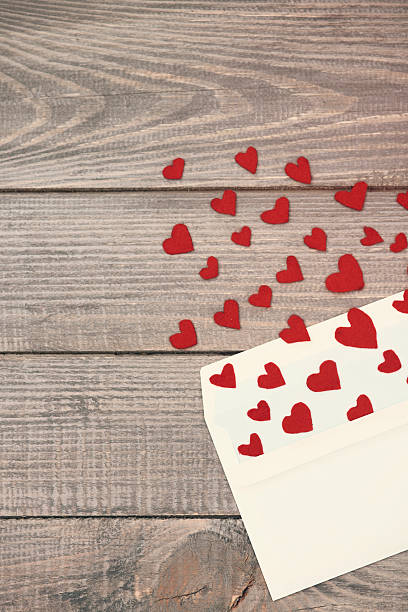 istock Felt hearts flying out of the envelope 498738268