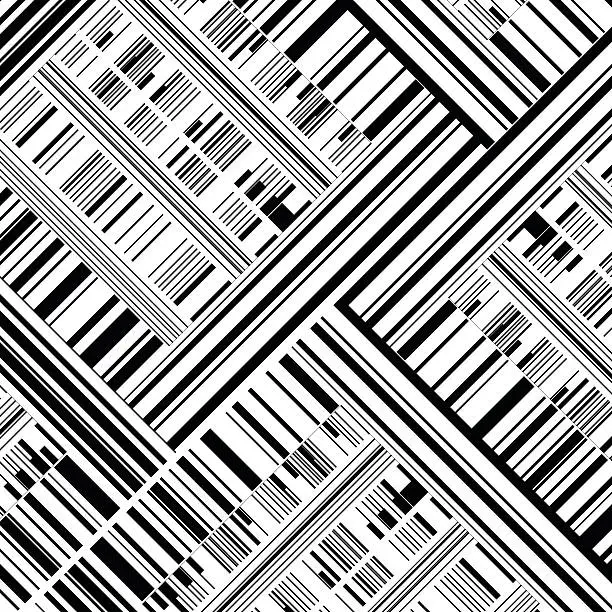 Vector illustration of abstract black and white stripe pattern background