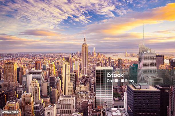 New York City View Stock Photo - Download Image Now - New York City, Empire State Building, Aerial View